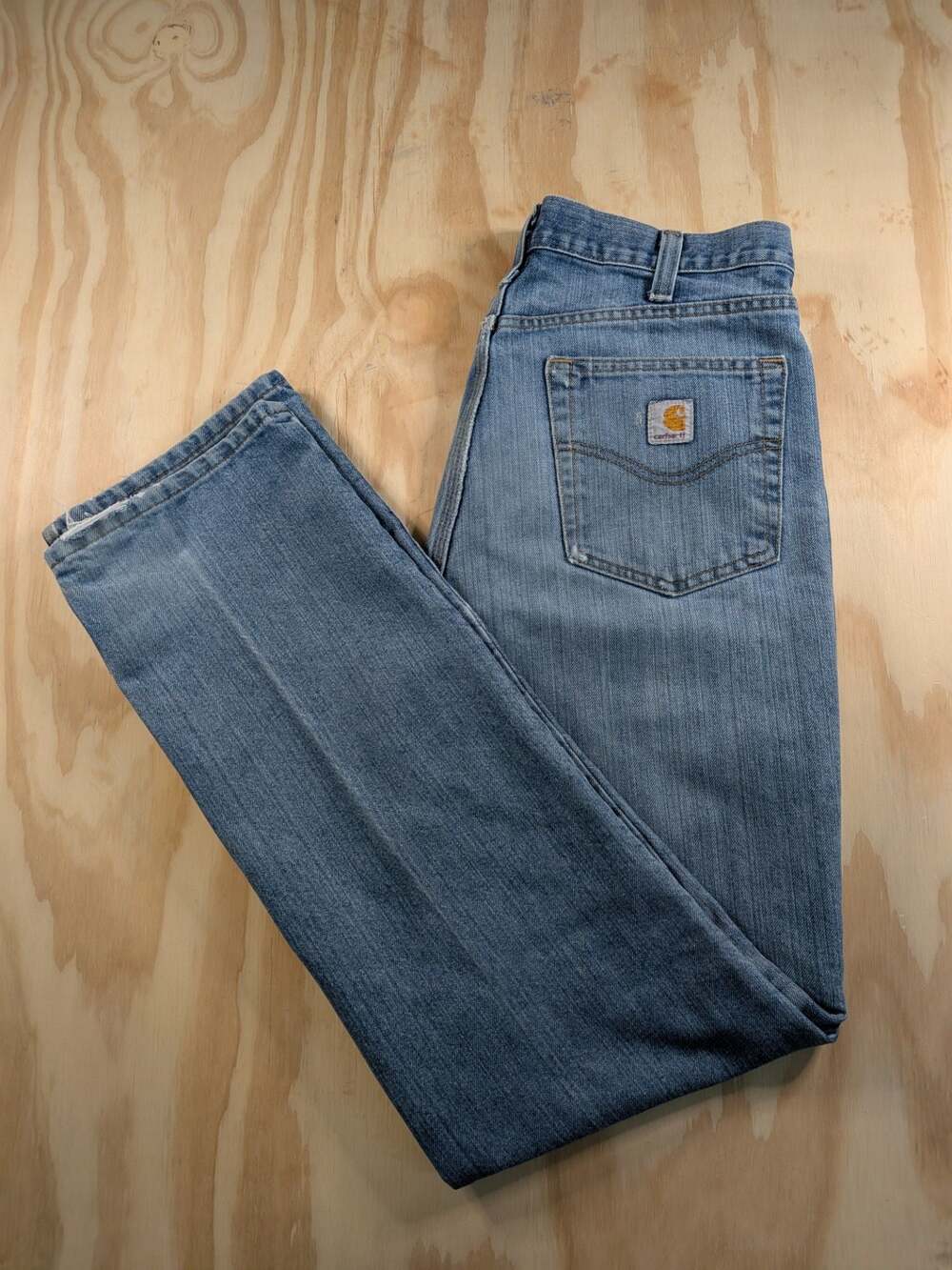 Carhartt Relaxed Fit Light Wash Denim Jeans 34x34